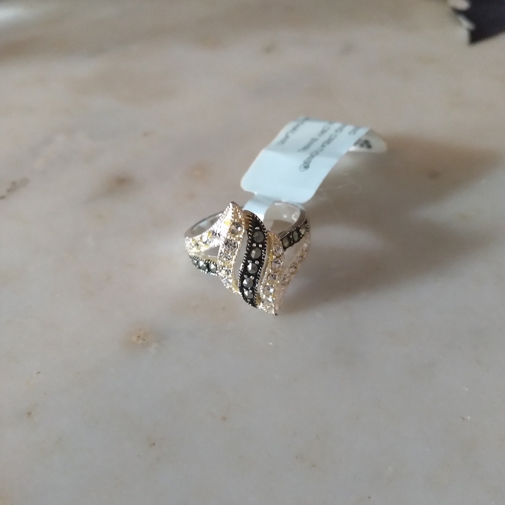 SOLD Sterling Silver Gem Ring Size 8